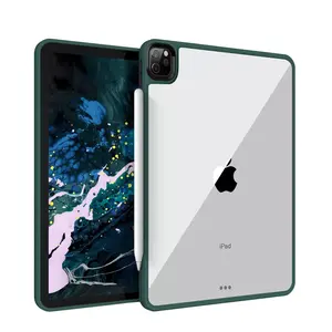 For Apple iPad Pro 11 2021 Cases Tablet Protective Shockproof Acrylic Transparent Airbags I Pad Pencil Holder Cover Case
