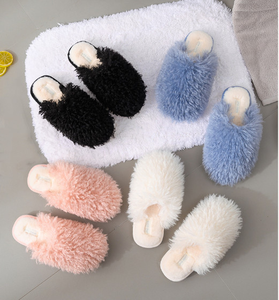 Chaussons en fourrure de <span class=keywords><strong>mouton</strong></span> de Mongolie pour femmes, nouvelle conception, fourrure bouclée, antidérapants, pour le printemps et l'automne, vente en gros - Product Image 2