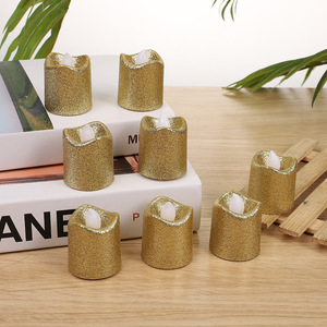 Vela <span class=keywords><strong>LED</strong></span> con Efecto de Chispas, Pequeña, Redonda, Roja, Plateada, Dorada, Funciona con Pilas, con Función Intermitente para Fiestas y Eventos - Product Image 6
