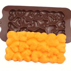Moule en silicone écologique pour chocolat et glaçons, forme gaufre cœur entier, grandes cavités, OEM/ODM - Product Image 1
