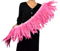 Dusty Rose couture tissu ruban coq plume frange garniture pour bricolage artisanat vêtements robe Costume chapeau accessoire fête décor à la maison