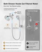 Filtre de douche en chrome poli pour eau dure, filtre de pomme de douche pour la maison et l'hôtel, design compact