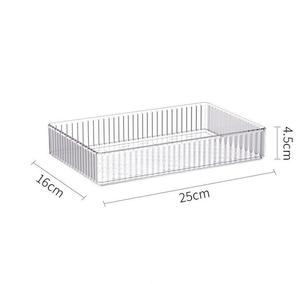 Hotsale 홈 침실 욕실 서랍 화장품 메이크업 주최자 PET 플라스틱 아크릴 테이블 보관함 - Product Image 1