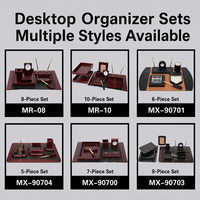 Organisateur de bureau ABS avec porte-stylos et bloc-notes, plateau de bureau exécutif en forme de roue de bateau pour cadeau d'entreprise