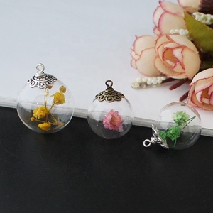 Pendentifs <span class=keywords><strong>en</strong></span> <span class=keywords><strong>verre</strong></span> transparent de 14/16/18/20/25 mm, flacons pour fleurs séchées, breloques pour boucles d'oreilles, pour la fabrication de bijoux - Product Image 4