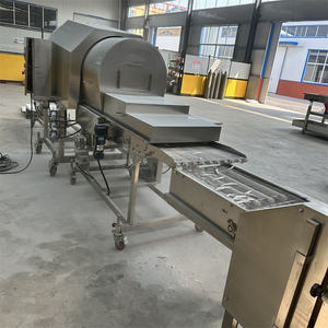 Enrobeur de farine à tambour continu en acier inoxydable à grande vitesse pour ligne de préparation d'aliments préparés en forme de nuggets de poulet - Product Image 5
