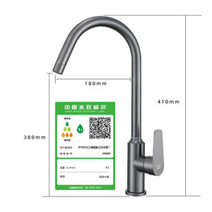 Grifo de Cocina de Acero Inoxidable, Monomando, Montaje en Encimera, Diseño Moderno, Válvula de Cerámica, Fácil Instalación - Product Image 5