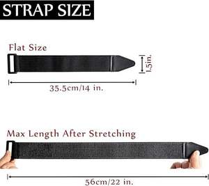 Correas Ajustables Reutilizables de Doble Cara para Bicicleta, Correas de Sujeción, Cintas Elásticas con Cierre de Gancho y Bucle con Tiras Antideslizantes - Product Image 2