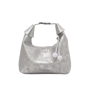 Sac à main femme en cuir PU, nouveau style 2026, fermeture éclair, design boulette tendance, sac bandoulière pour femme - Product Image 6