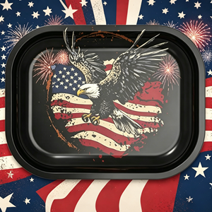 Caja de Hojalata Cuadrada de 18*12.5cm con Diseño Personalizado Águila Patriótica 2026 para Cigarrillos y Hierbas, Apta para Alimentos y Lavavajillas, Tienda de Fumadores - Product Image 4