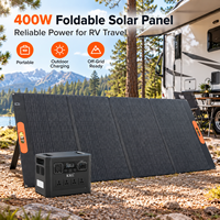 Panneau solaire monocristallin portable 400W pliable ETFE 23% haute efficacité de conversion MC4 pour centrale électrique camping camping-car OEM