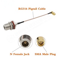Câble coaxial RF Rg316 pour antenne GSM GPS, adaptateur personnalisé, connecteur