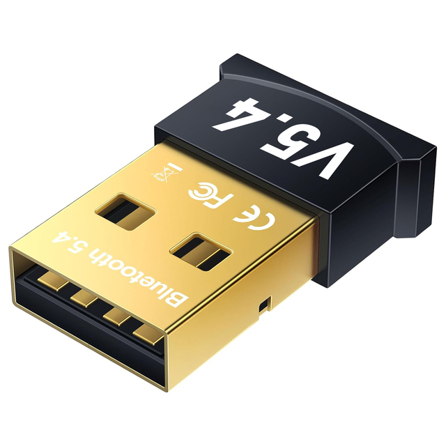 TUTI Bluetooth Receivers BT5.4 Adapter Receiver Audio Dongle Bluetooth 5.4 Receiver for Mouse/Keyboard/PC