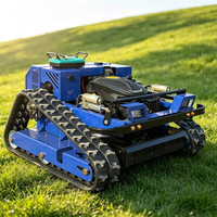 Mesin Pemotong Rumput Mini Robot OMI-500AS, Pengontrol Jarak Jauh, Tugas Berat, Efisien, Pemotong Rumput Kebun, Laris Terjual