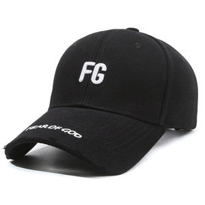 Gorra de Béisbol Deportiva Unisex de 6 Paneles con Letra <span class=keywords><strong>FG</strong></span> Bordada, Desgastada y Rota, Gorra de Sol Casual de Verano, Moderna y Versátil para Parejas - Product Image 6