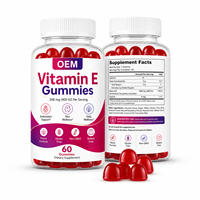 Gummies de pectine à la vitamine E OEM ODM, marque privée, formule personnalisée, saveur, couleur, forme, bouteille, étiquette, emballage, projet