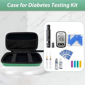 Reiseetui für Diabetikerbedarf, Blutzuckermessgerät-Set mit Messgerät, Blutzucker-Teststreifen, Lanzetten, Lanziergerät (Nur Etui) - Product Image 2