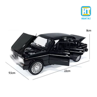 Coche de juguete de metal fundido a presión Lada 2107 ruso 1:18 con función de retroceso, una luz, puertas que se abren, modelo de coche de aleación con luz y música para niños
