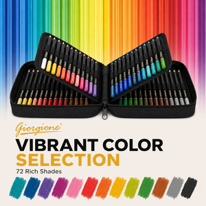 Ensemble de crayons d'artiste à mine souple Giorgione 72 couleurs avec étui à fermeture éclair pour <span class=keywords><strong>dessin</strong></span> et crayons de couleur - Product Image 2