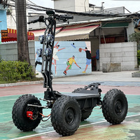 Scooter électrique tout-terrain pliable 4 roues motrices, quad électrique tout-terrain haute puissance avec pneus larges pour la plage, la montagne