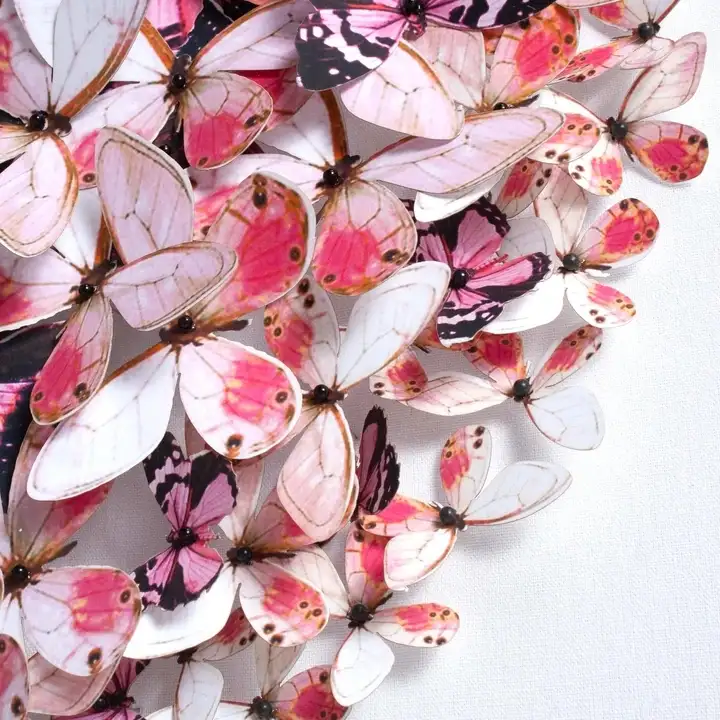 Morden açık Perspex cam çiçek kelebek dekor gölge kutusu sanat akrilik 3D duvar tablosu