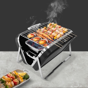 Parrilla de <span class=keywords><strong>barbacoa</strong></span> portátil personalizada para exteriores, estante de <span class=keywords><strong>barbacoa</strong></span> multifuncional plegable transfronterizo, maletín de parrilla de carbón de Metal - Product Image 5