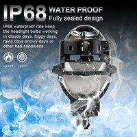 JHS Super Bright Bi Led Projecteur Lentille 3.0 Phares IP68 130W 12000LM Phares Antibrouillard Phare De Voiture Lumières LED Phare