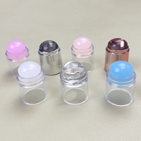Mini tampon en silicone pour nail art avec racloir, doux, lavable, pour manucure française DIY, outil de transfert d'impression