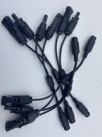 Câble personnalisé en cuivre plaqué argent 2x0,75 mm² avec gaine en nylon, connecteur M20 2P aviation vers solaire, 0,23 m, IP67, CE, RoHS