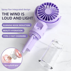 Ventilateur de pulvérisation F4 <span class=keywords><strong>Mini</strong></span> ventilateur de pulvérisation rechargeable avec lanière Ventilateur portable avec pulvérisation d'eau <span class=keywords><strong>Accessoires</strong></span> informatiques - Product Image 3
