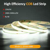 Tira de Luz LED COB COXO Grado E de Alta Eficiencia Energética, 155Lm/W, Regulable, Cortable y Flexible para Iluminación Interior Residencial y de Gabinetes