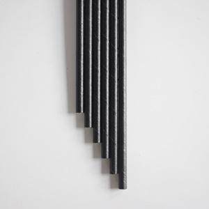 Black Paper Cocktail <b>Straws</b> 14.5cm Disposable Party <b>Drink</b> Accessory - Product Image 4