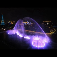 Fuente de agua LED DMX 512 para exteriores, grande, con luces, para piscinas, estanques, lagos y parques, con música, de Optimum Show China Real Project.