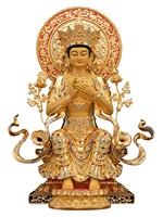Statue de Bouddha Maitreya assis en cuivre pur, imprimée en héliogravure, de Chine continentale, pour la décoration de la maison et du salon