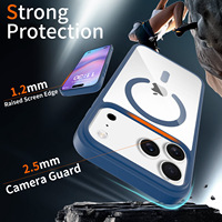 Étui de téléphone portable magnétique à chargement sans fil avec bouton caméra cachée pour iPhone 14 15 16 Plus 16 17 18 Pro Air Pro Max