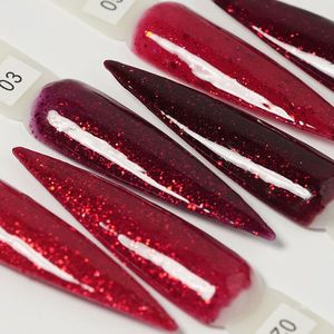 Vente directe d'usine, nouvelle mode 2026, vernis à ongles gel UV rouge pailleté de haute qualité - Product Image 2