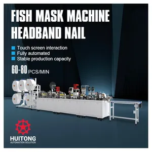 High speed 20K 220V Fully automatic Disposable Non Woven Products fish mask making machine