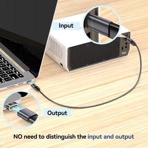 कारखाना नया 8k चुंबकीय कनेक्टर पुरुष से महिला 90 डिग्री दाएं एंगल्ड प्रकार-लैपटॉप के लिए एक एचडीटीवी 2.1 सीधे वीडियो एडेप्टर - Product Image 3