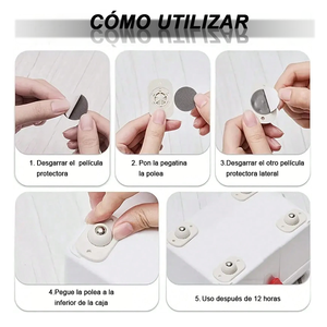 Roulettes adhésives pour meubles, type rigide sans frein, design minimaliste, installation facile, utilisation à domicile ou au bureau - Product Image 2