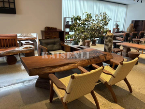 Wholesale Solid <b>Wood</b> Live <b>Dining</b> <b>Table</b> <b>Rustic</b> Luxury Walnut Furniture for Restaurant Interior and Hospitality Projects One Piece - Product Image 5