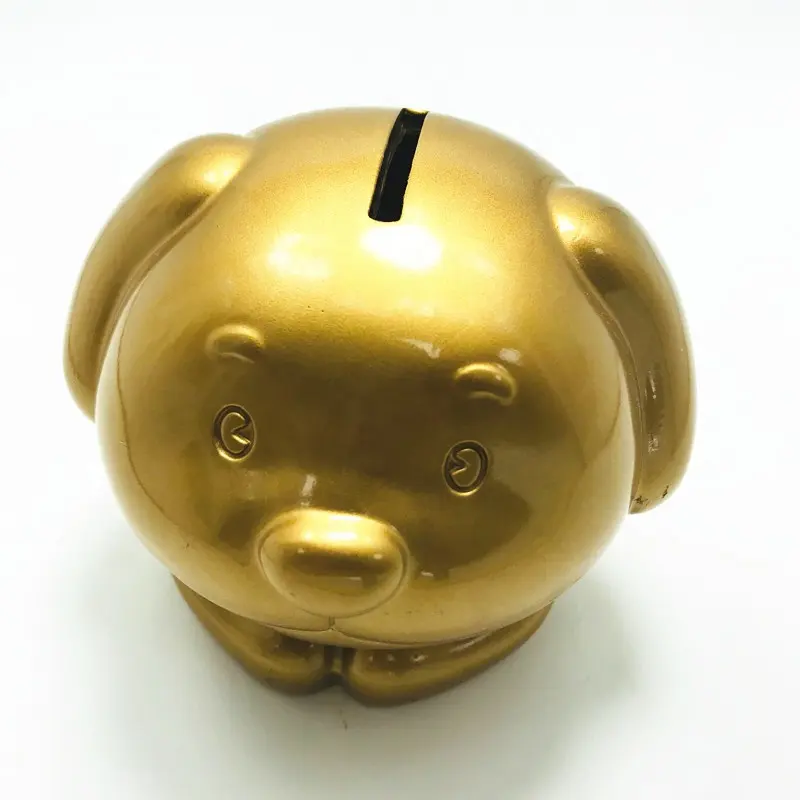 wholesale personalized gold pig piggy bank animal shaped custom dog coin bank