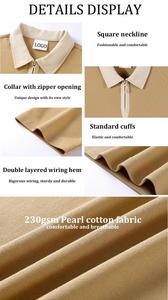 남성용 폴로 티셔츠 용 하이 퀄리티 코튼 2 색 조합 폴로 셔츠 니트 원단을위한 맞춤형 풀 코튼 프린트 - Product Image 6