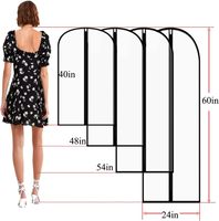 Housses de vêtements transparentes pour suspendre les vêtements, sacs de costume anti-poussière en plastique, housses de protection pour manteaux avec fermeture éclair