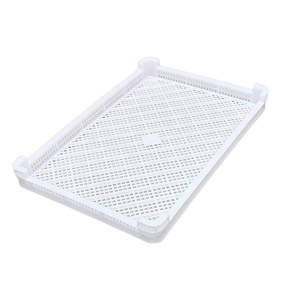 Bandeja <span class=keywords><strong>de</strong></span> Secado Apilable <span class=keywords><strong>de</strong></span> Plástico PP con Malla, Apta para Alimentos, Dulces, Mariscos, Frutas y Plantas - Product Image 1