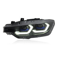 SJC Auto parte accesorios faros adecuados para BMW Serie 3 F30 F35 12-18 actualización a blanco + amarillo DRL LED faro montaje