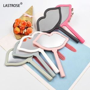 Lips Makeup Mirror Compact Magnifying Handheld Vanity Mirror Private Label Mini Lip Shape Pocket Mirror - Product Image 2