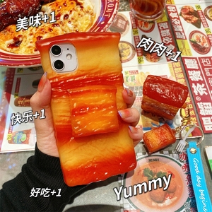 Coque arrière 3D Food pour <span class=keywords><strong>iPhone</strong></span> 14 14 Promax, Coque souple pour <span class=keywords><strong>iPhone</strong></span> 11/12/<span class=keywords><strong>13</strong></span> Meat Design - Product Image 1