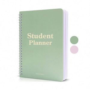 Custom 2024-2025 <b>A5</b> Leather <b>Spiral</b> Student Planner for Middle/High School Students 100 Sheets Weekly/Monthly Spreads Academic - Product Image 1