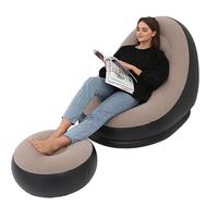 Bon marché Chaise de canapé gonflable pour meubles Siège de chaise longue portable en PVC Canapé-lit gonflable avec repose-pieds