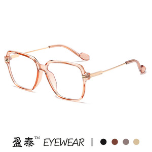กรอบแว่นตาผู้หญิงทรงเหลี่ยม TR90 ป้องกันแสงสีฟ้า เลนส์ใส กรอบเต็ม แฟชั่น - Product Image 3